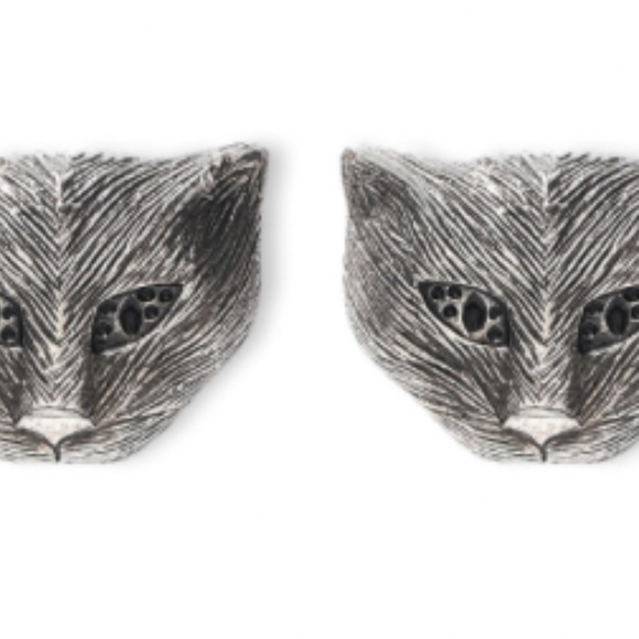 Gucci Jewelry - Gucci NEW NIB silver feline cat earrings